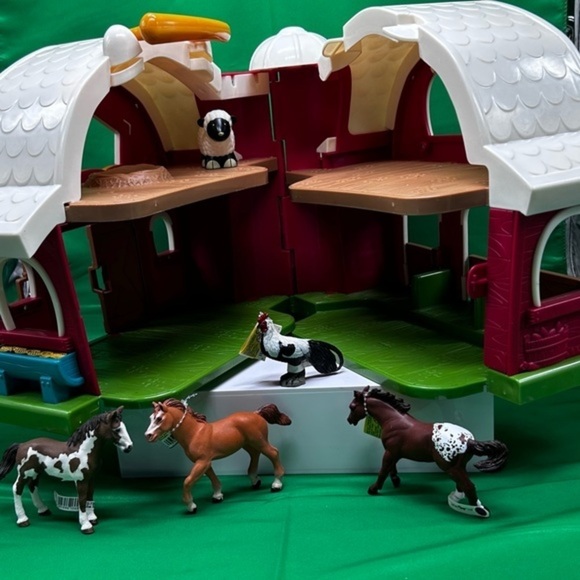 Big Red Barn - Animal Farm Playset for Toddlers 3 Years Up Dark Red By Battat - Picture 2 of 16